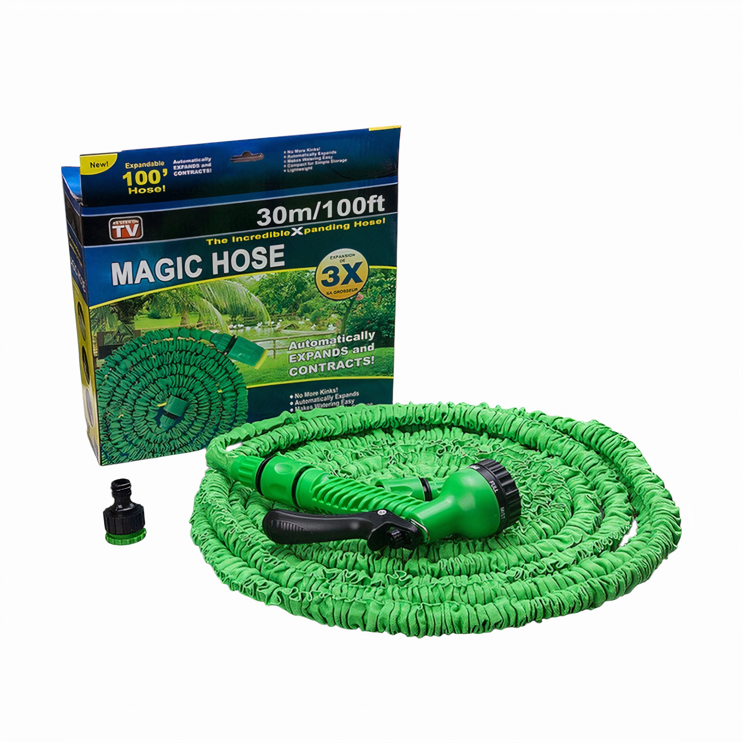 Furtun Extensibil 30m, cu Pistol Multifuctional Diferite Culori