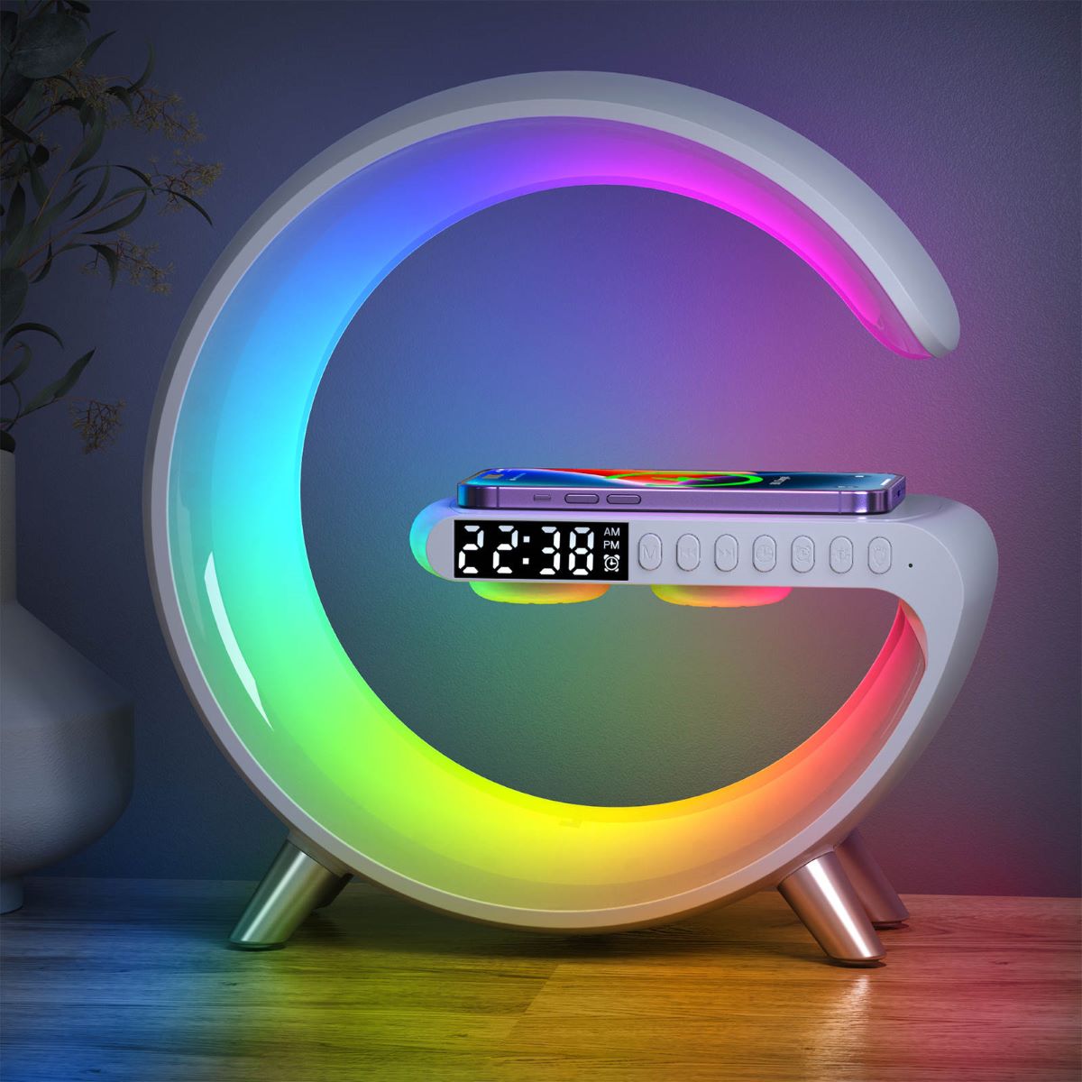 Lampa LED cu Boxa Bluetooth RGB Mare
