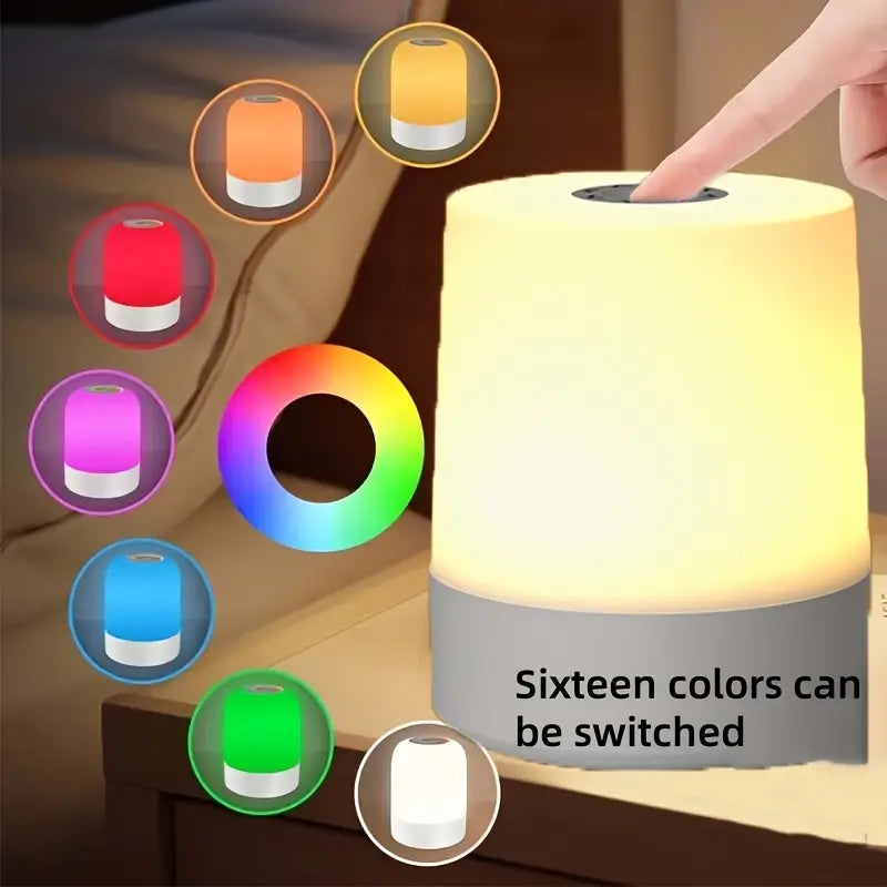 Lampă de noapte portabilă LED RGB cu control tactil